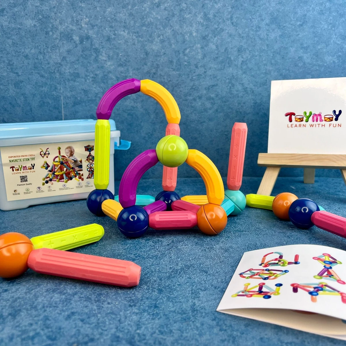Premium Quality Magnetic Stick STEM educational toys for Kids- 64 pcs